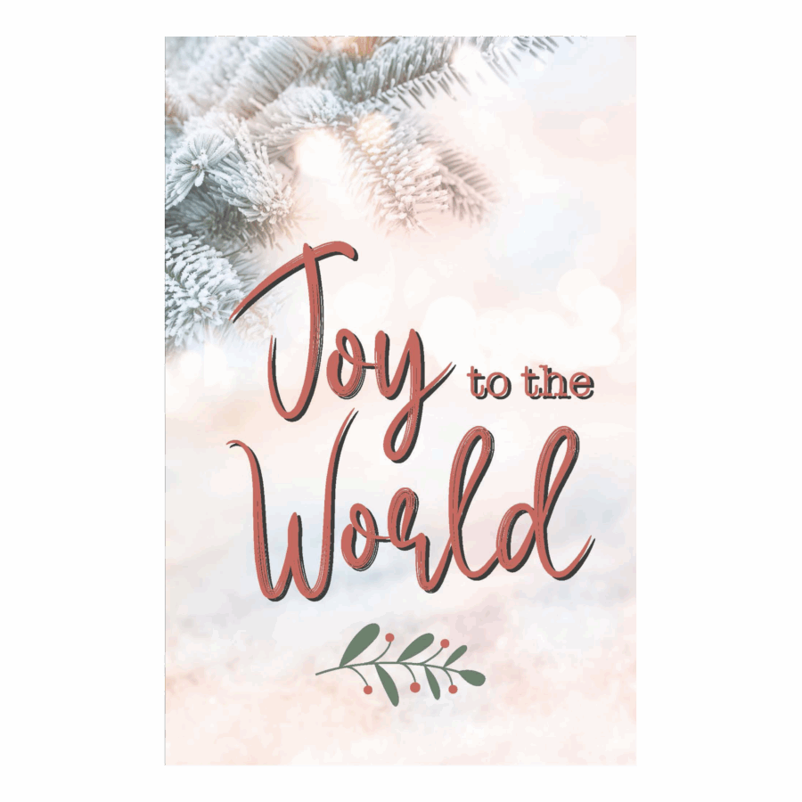 Minikaartje Kerst 'Joy to the world'