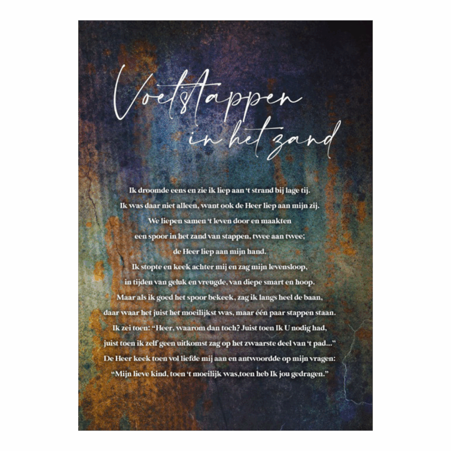 Poster 'Voetstappen in het zand'