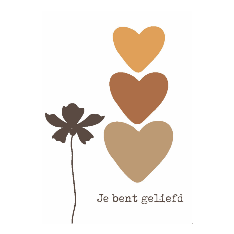 Wenskaart 'Je bent geliefd'