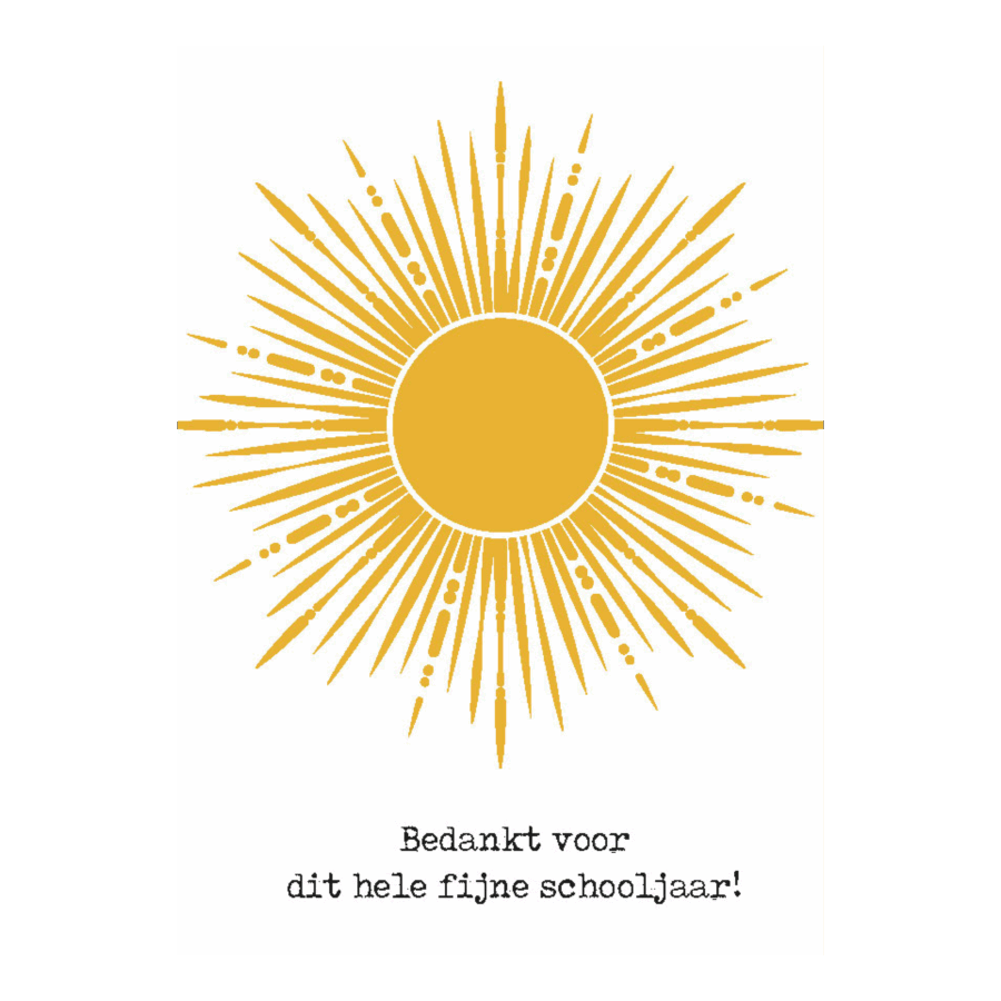 Wenskaart 'Bedankt schooljaar
