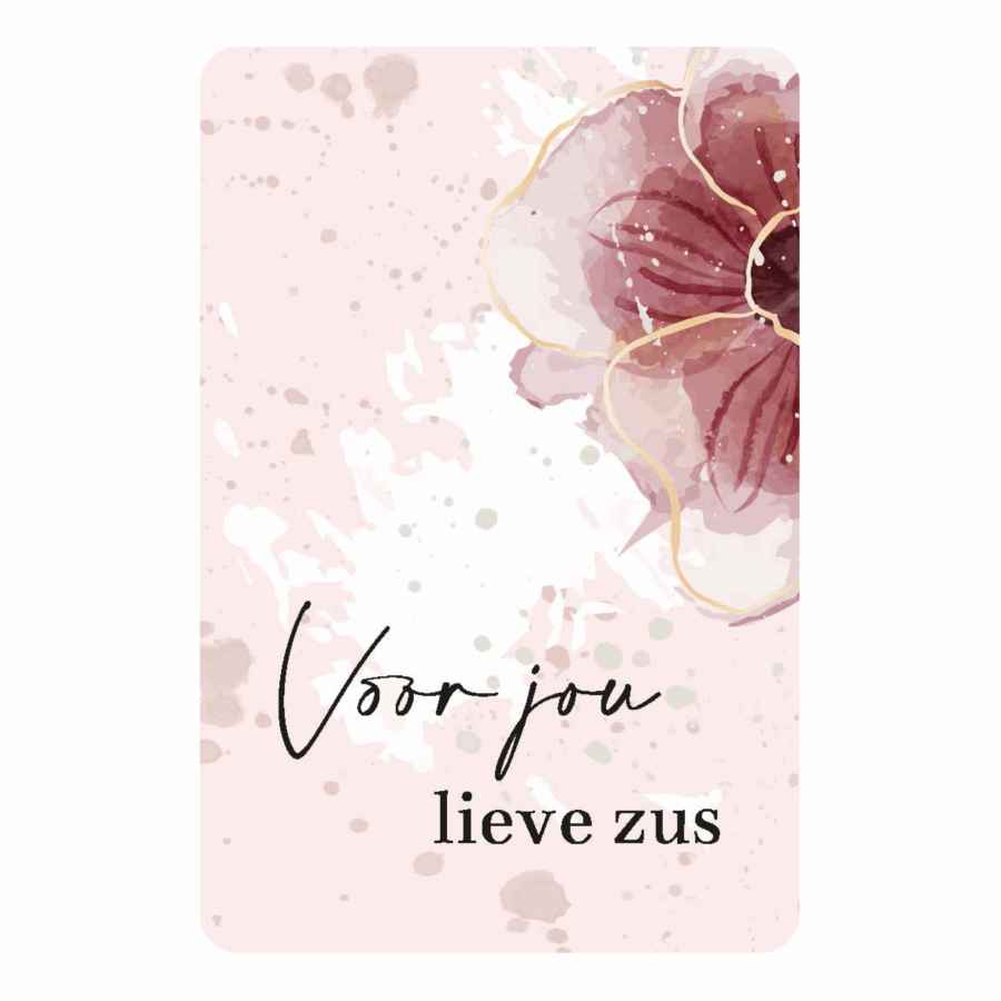 Minikaartje 'Lieve zus'