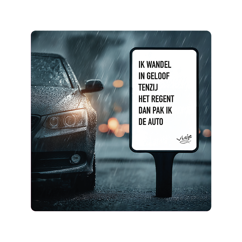 Visje bordje 'Wandel in geloof'