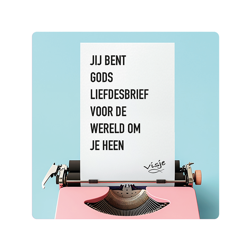 Visje bordje 'Liefdesbrief'