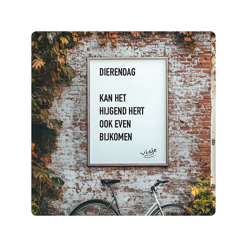 Visje bordje 'Dierendag'