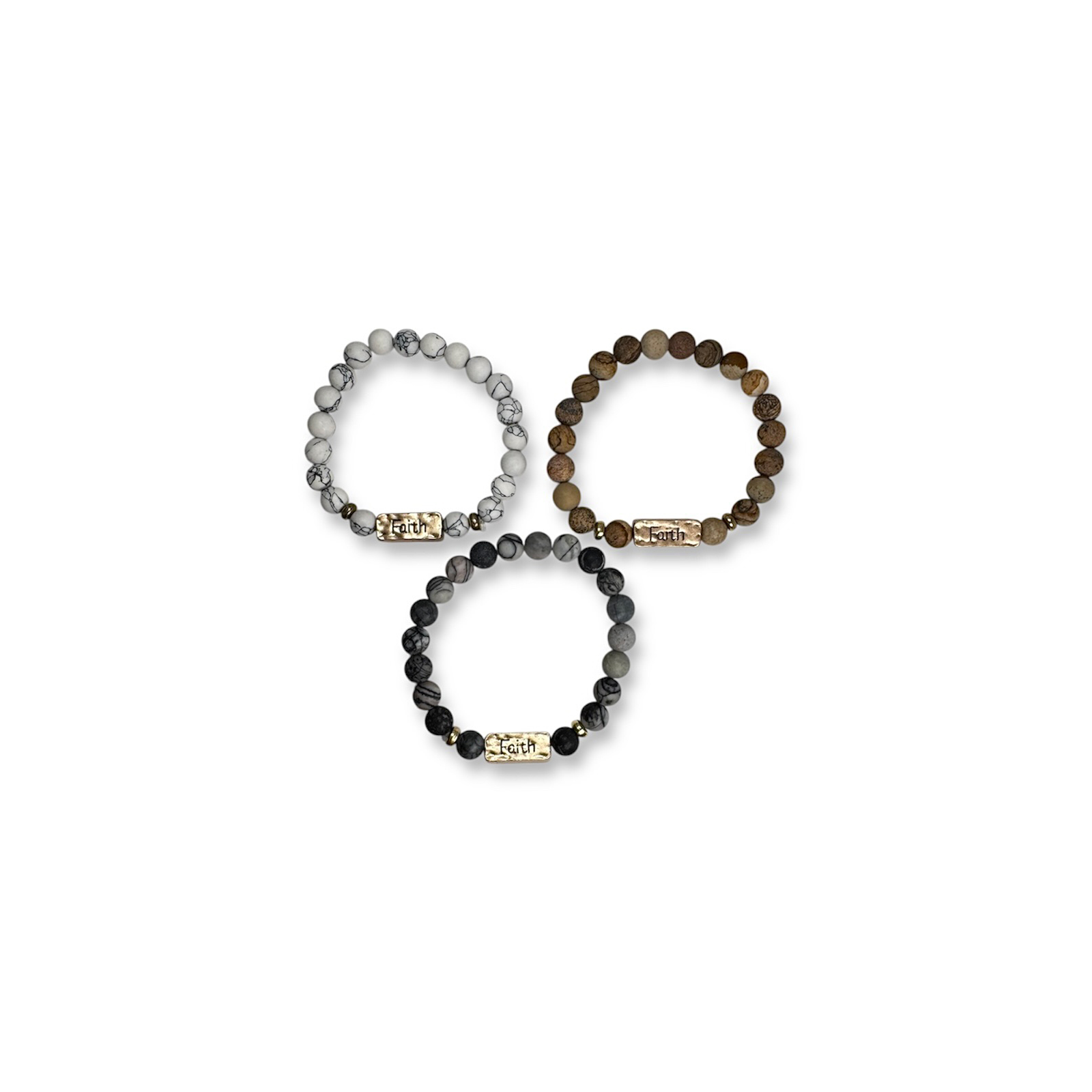 Armband natuursteen - Faith